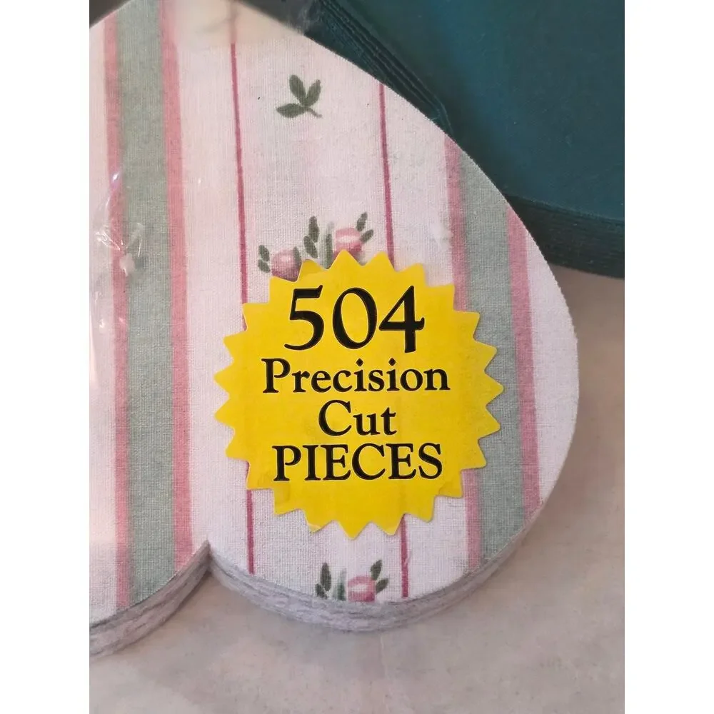 NOS VTG Quilt King 504 pieces Country Patchwork Quilting Kit Granny Cottagecore